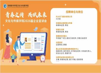文化与传媒学院举办“青春文传 共赋未来”2026届毕业生企业专场宣讲会